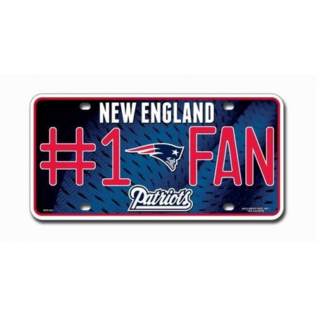 Rico Industries New England Patriots License Plate No 1 Fan 9474630881